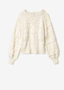 COCO CROCHET SWEATER - OFFWHITE