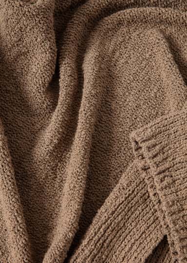 JULIA Stickad kofta i bomullsblandning - Beige 2 - Indiska