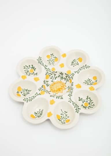 EGGPLATE Handmålat äggfat - Multi 1 - Indiska