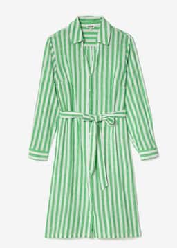 JOHANNA DRESS - GREENWHITE