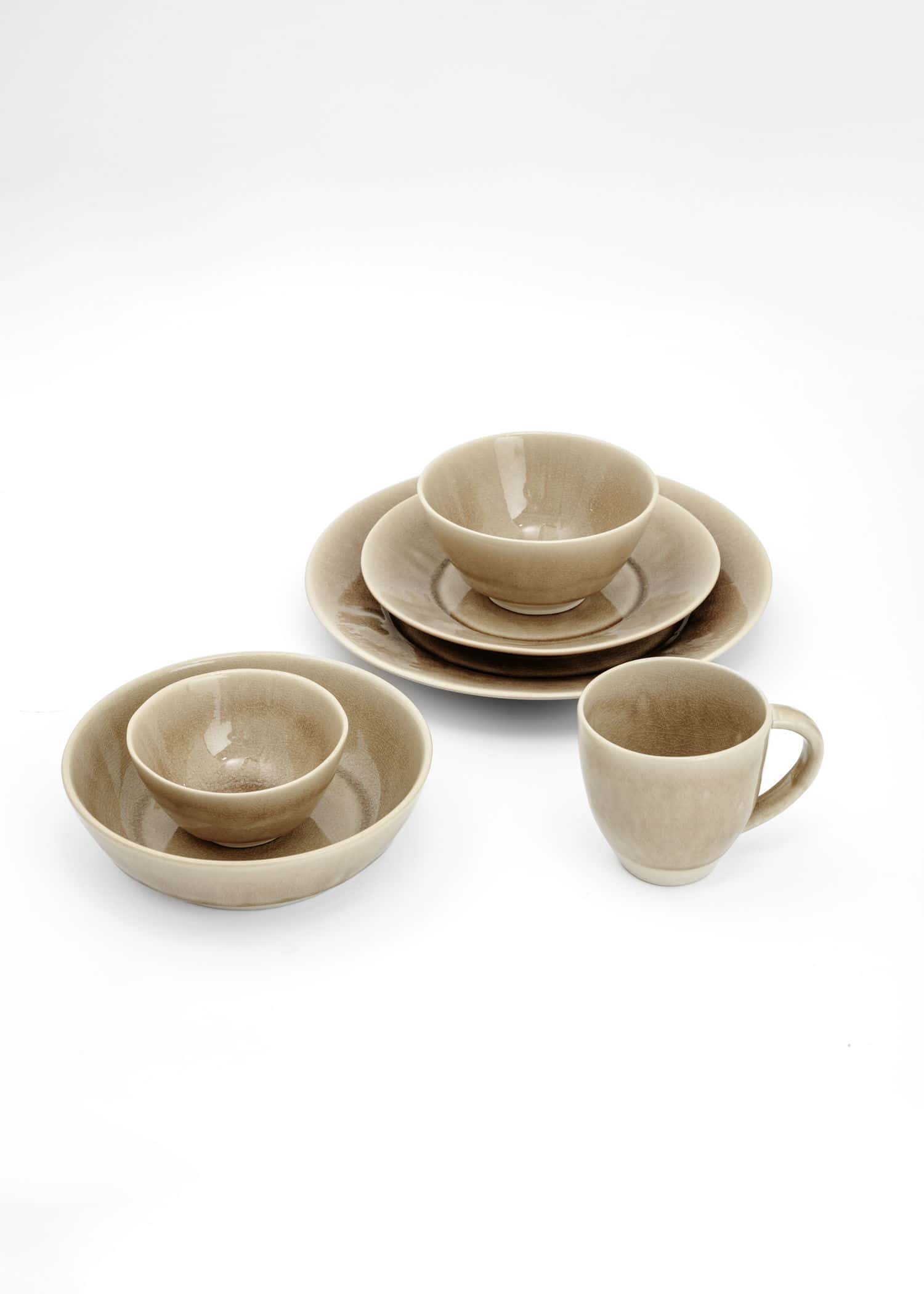 MATHILDA Tallrik i stengods - Beige 2 - Indiska