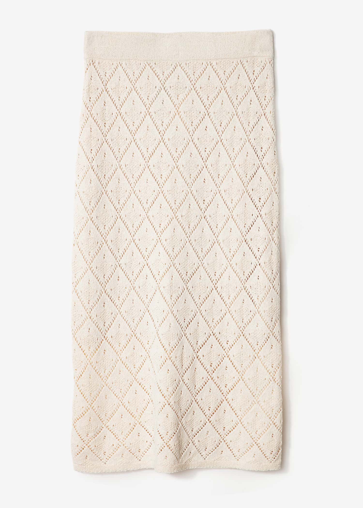 VANESSA Hålstickad kjol - Beige 5 - Indiska