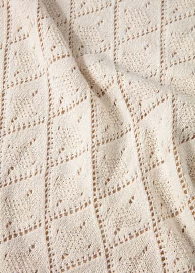VANESSA Hålstickad kjol - Beige 6 - Indiska