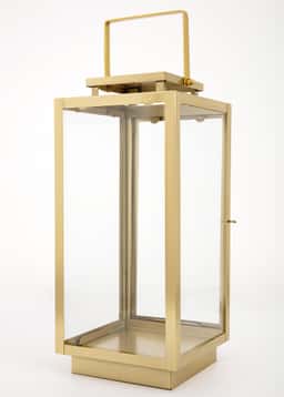LIV LANTERN L - BRASS