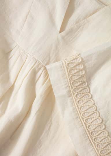 MELISSA Bluse med V-hals - Hvit 2 - Indiska