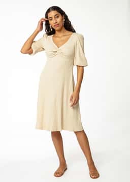 TIMEA DRESS - BEIGE