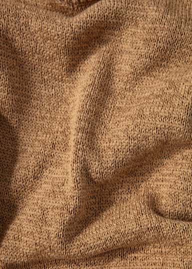 NICOLETTA Stickad tröja med trumpetärm - Beige 2 - Indiska