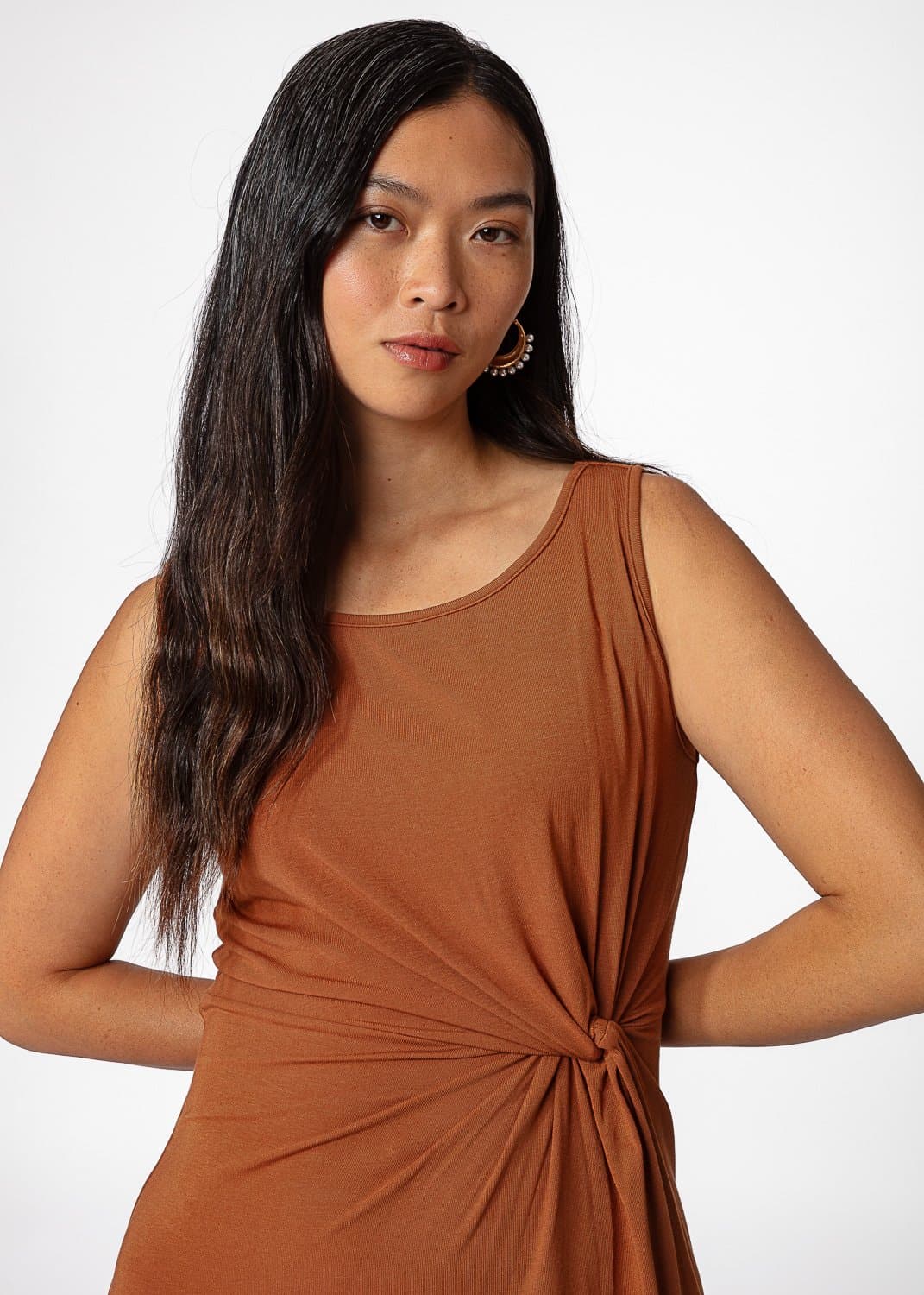 REBI DRESS - BROWN