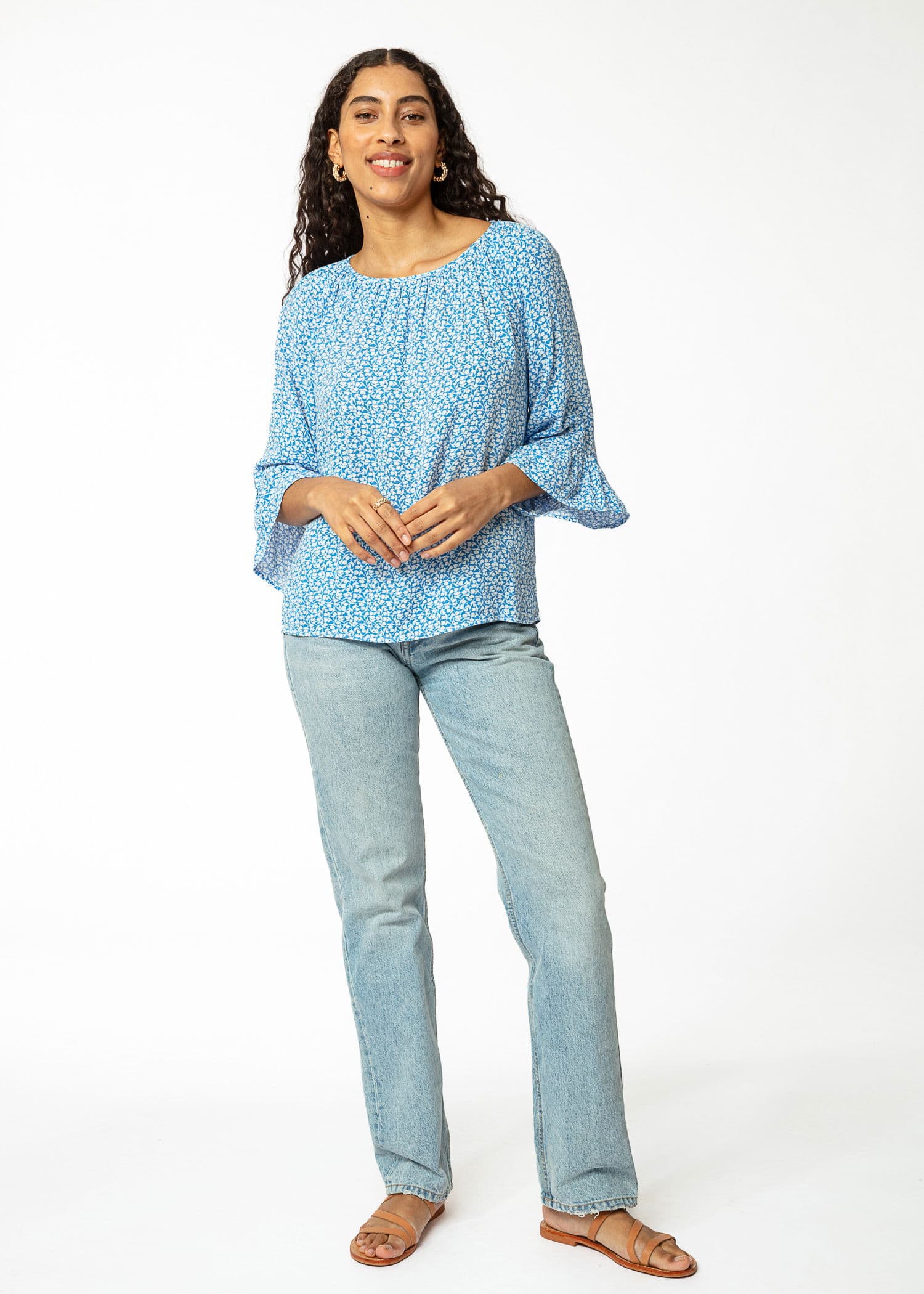 DOLLIE BLOUSE - BLUE