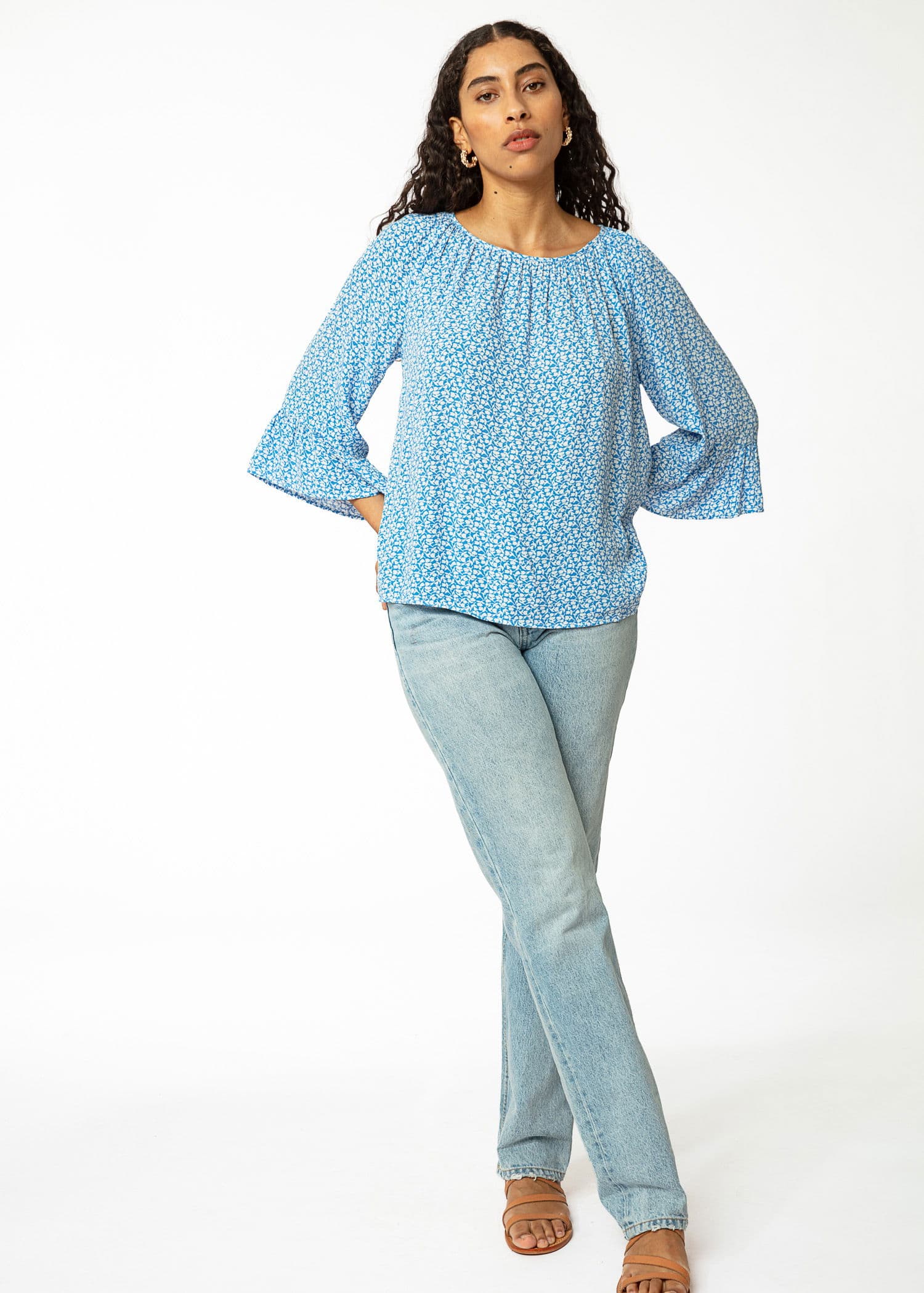 DOLLIE BLOUSE - BLUE
