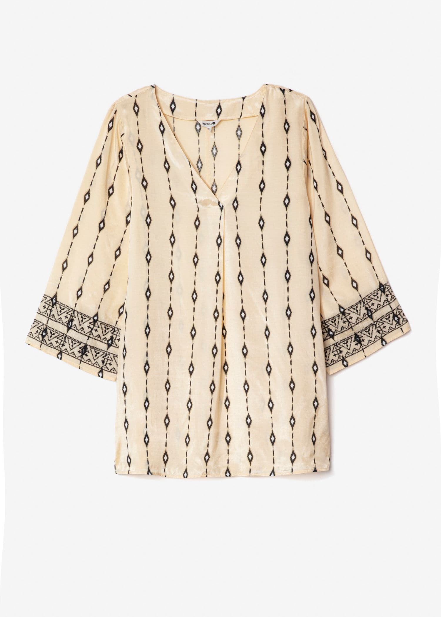 SARAH EMB TUNIC - BEIGE