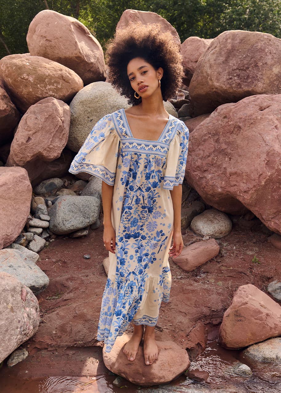 KHALO DRESS - BLUE