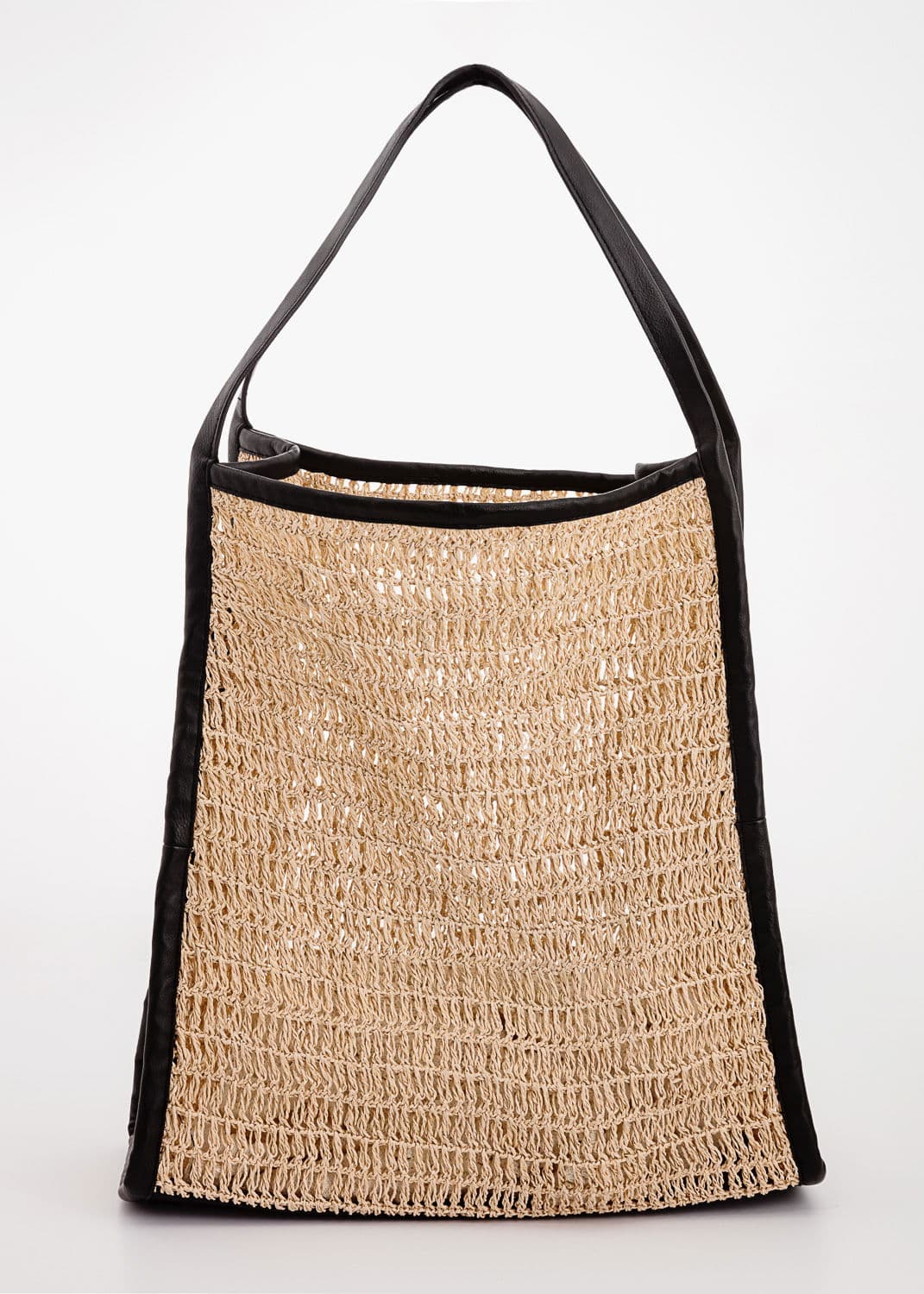 WOVEN NET BAG - BEIGE