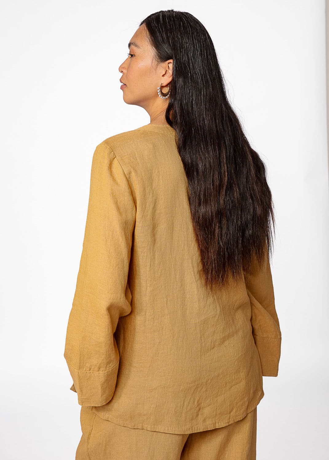 HIBO LINEN TUNIC - BEIGE