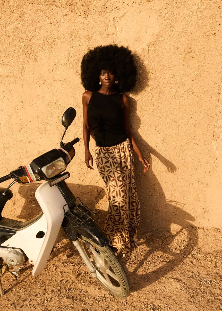 SIBEL MAXI SKIRT - BROWN