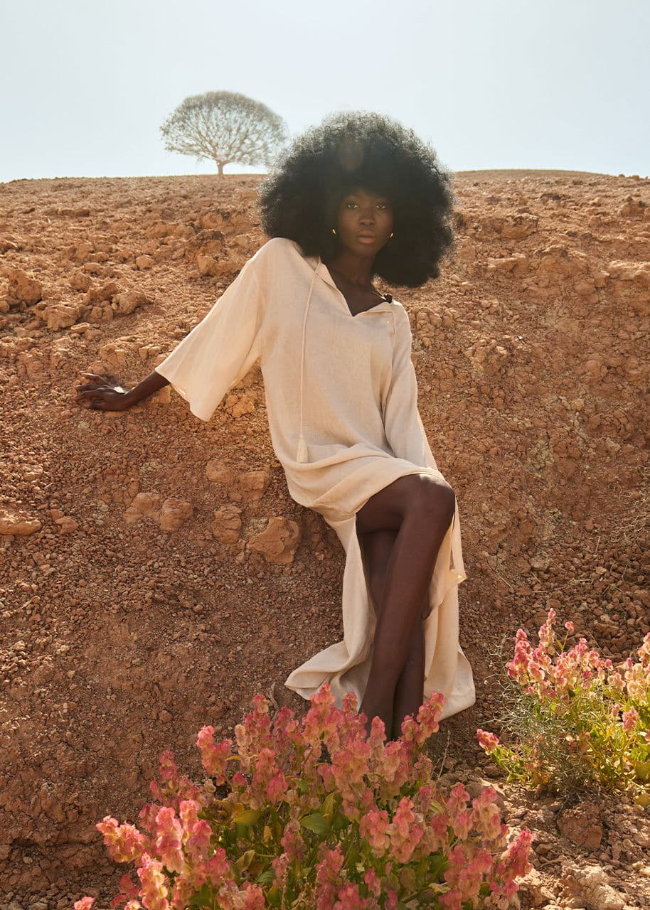 ADIL KAFTAN - BEIGE
