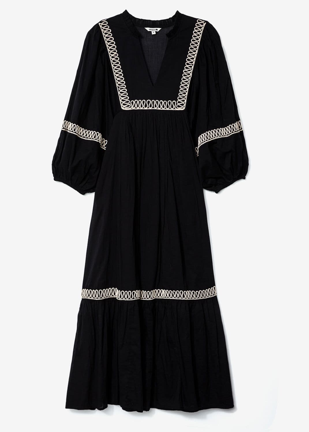 CORNELIA DRESS EMB - Black