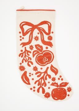 Holly Christmas Stocking - RED