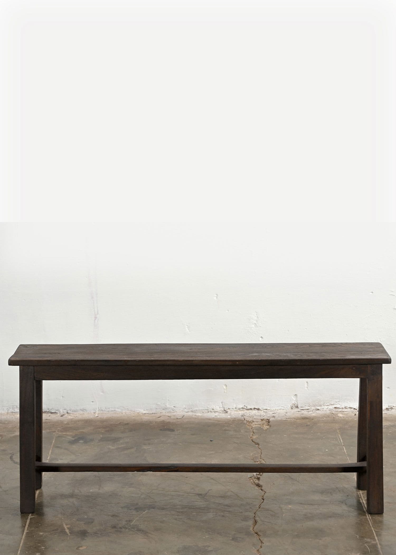 Vintage wood bench 135 - DKBROWN