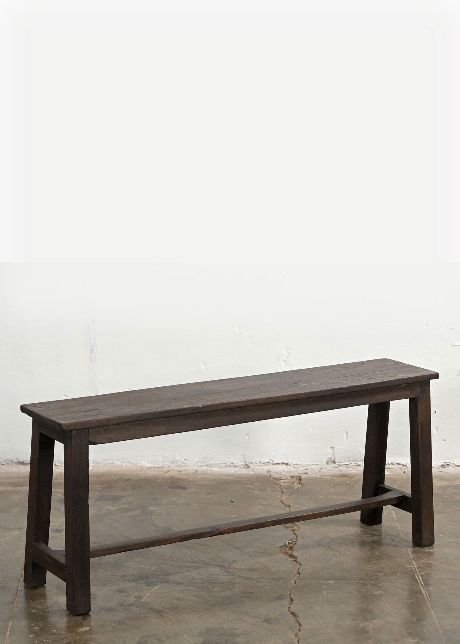 Vintage wood bench 135 - DKBROWN