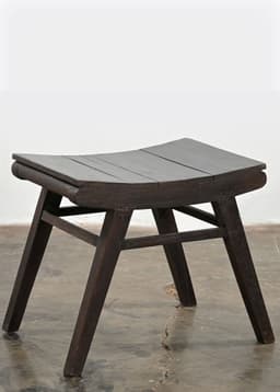 Vintage wood stool - BROWN