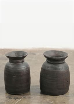 Wood Urn Vintage S - DKBROWN