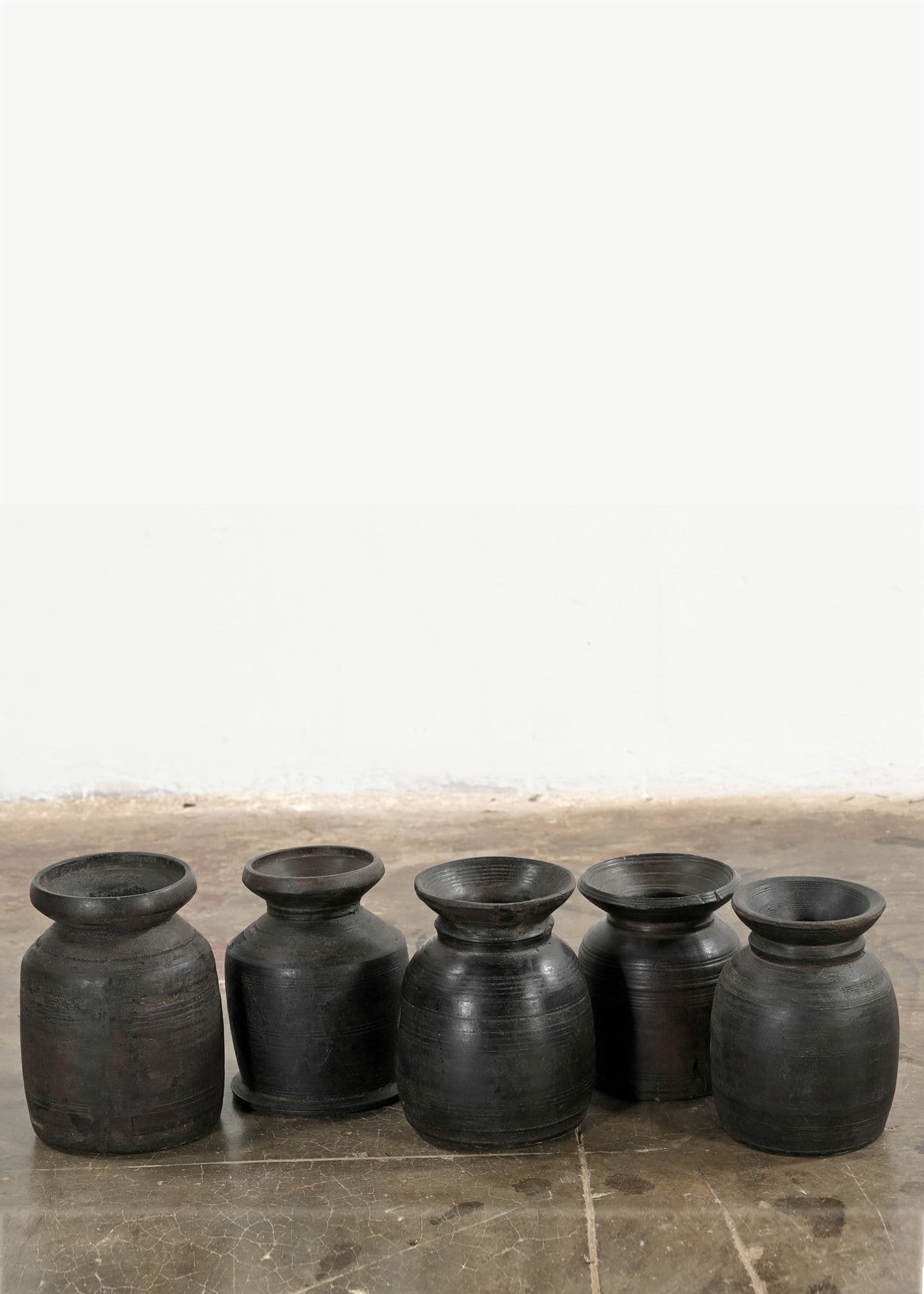 Wood Urn Vintage S - DKBROWN
