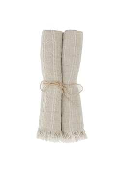 FRINGE NAPKIN 2PK - BEIGESTRIP
