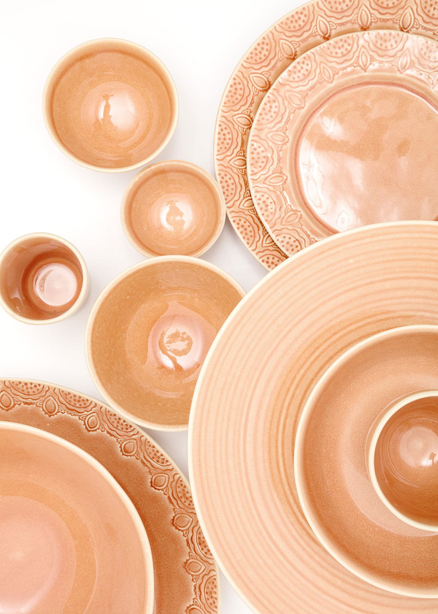 MATHILDA DECO PASTA BOWL - DUSTYPINK