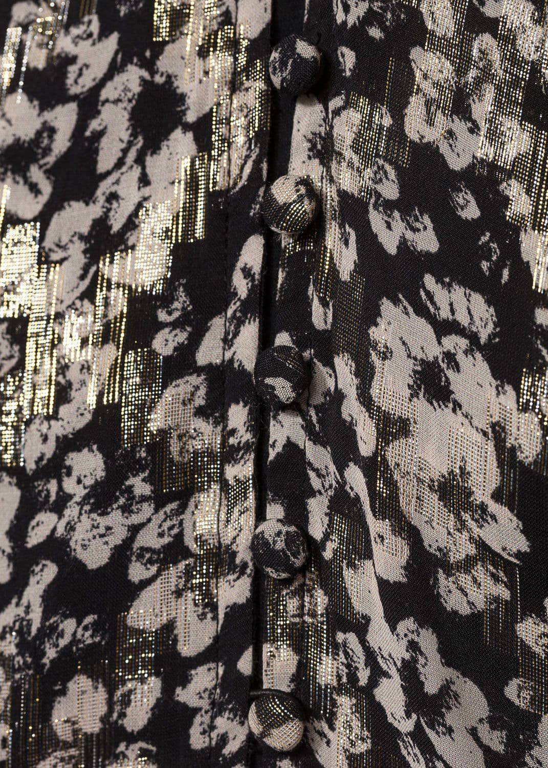 CORALIE LUREX BLOUSE  - Black