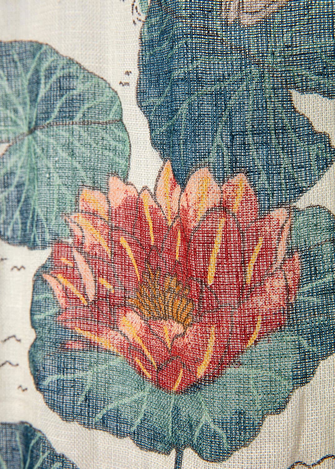 Lin printed Curtain - Nymphaea