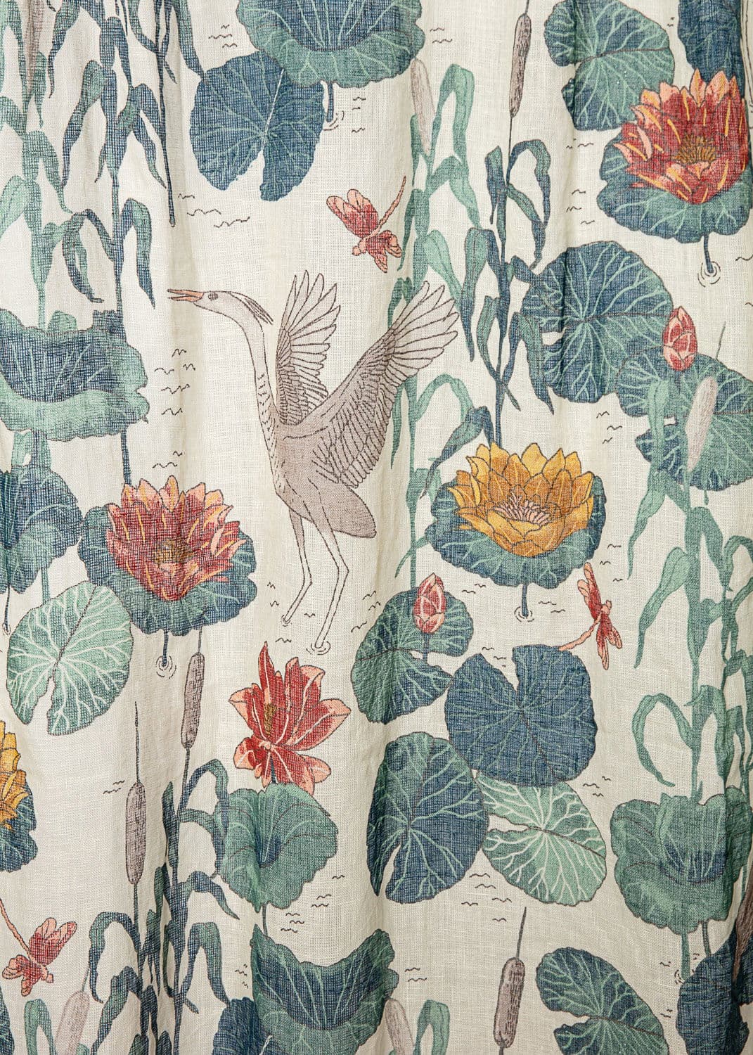 Lin printed Curtain - Nymphaea