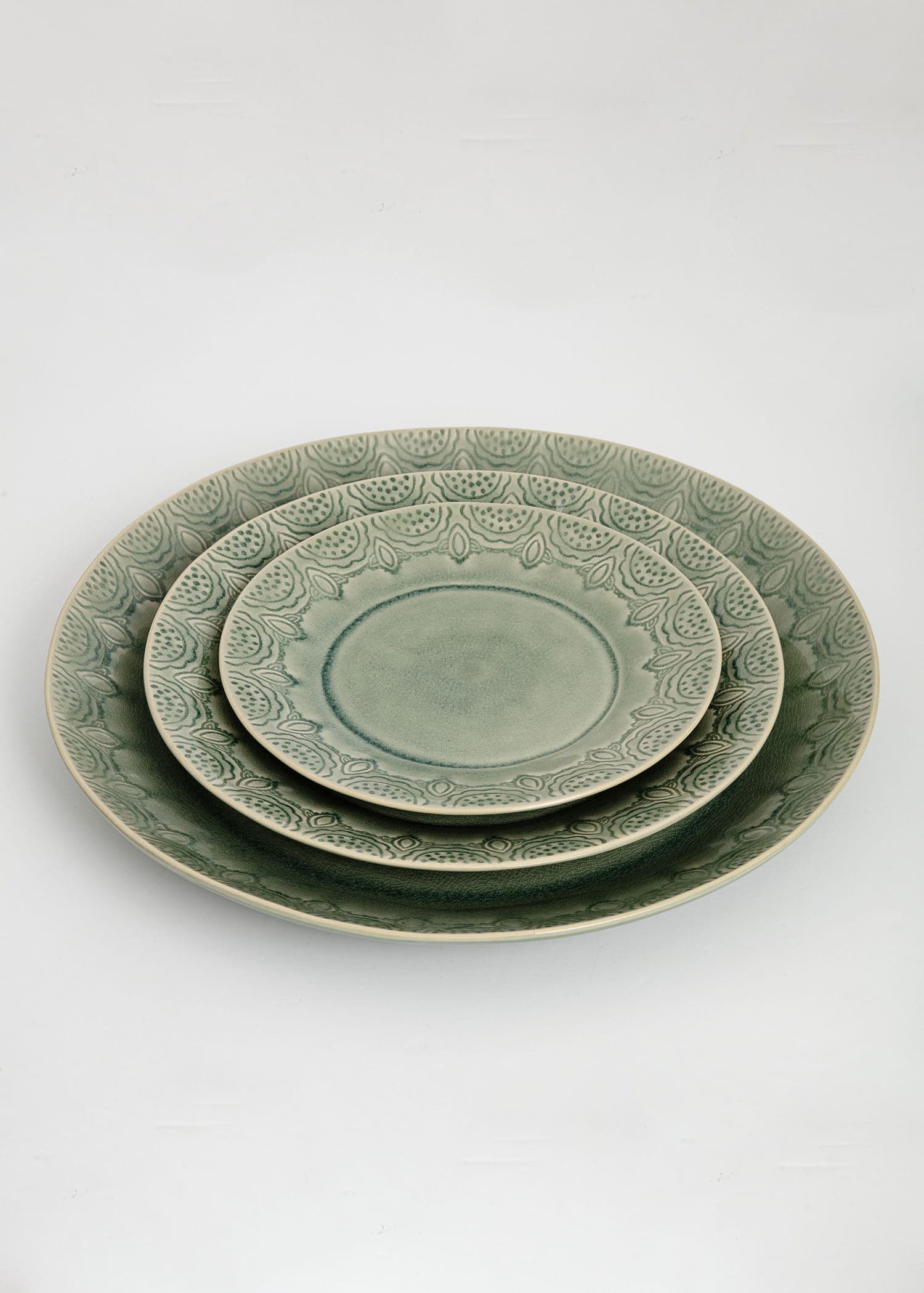 MATHILDA DECO PLATE  - DustyBlue