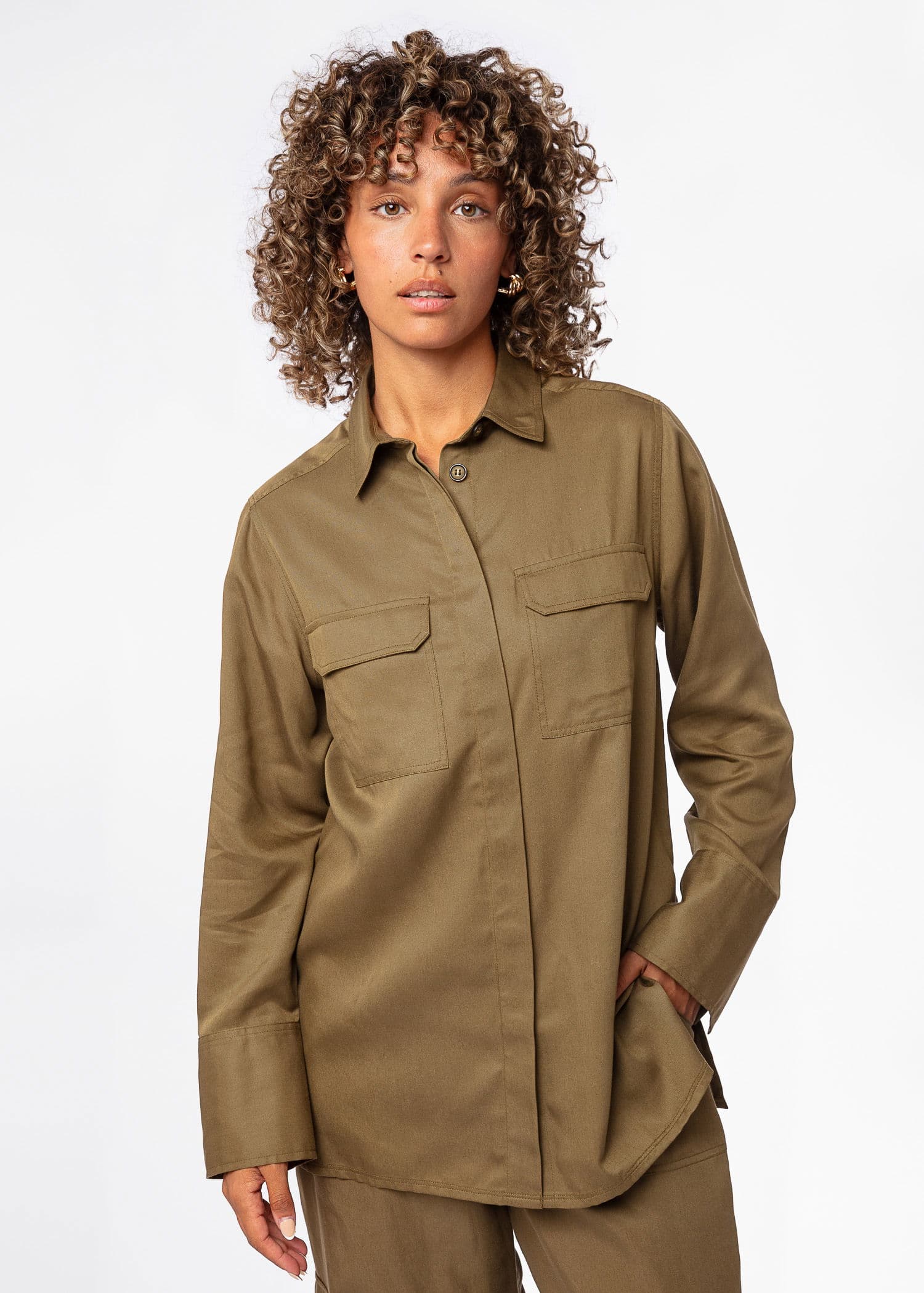 ISLA BLOUSE  - khaki