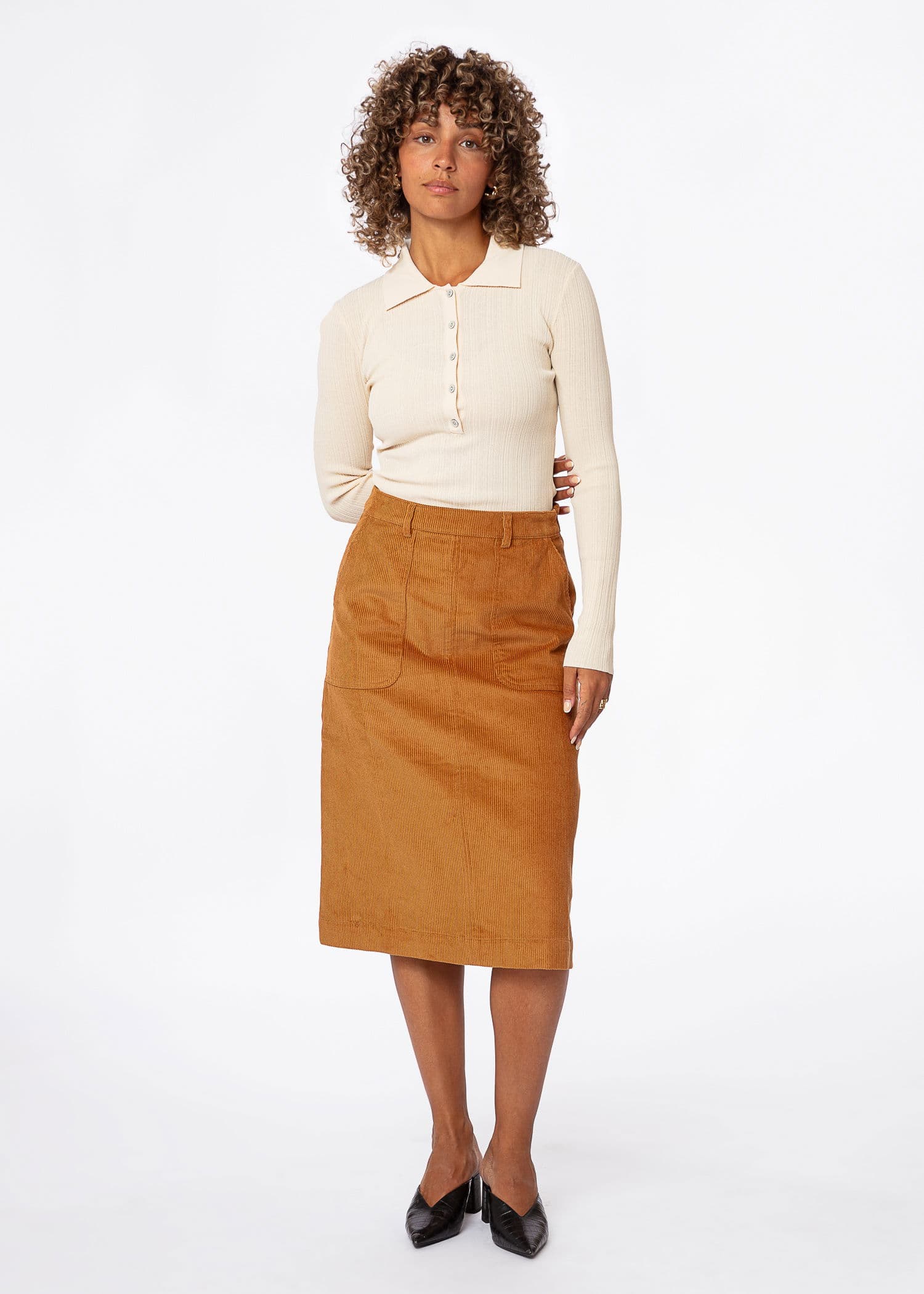 ALLY SKIRT - BROWN