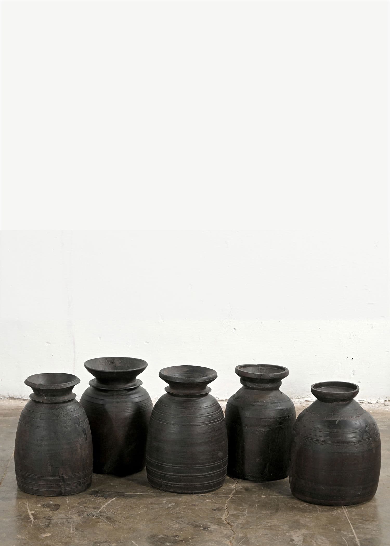 Wood Urn Vintage L - DKBROWN