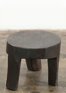 Naga Wood stool	 - DKBROWN