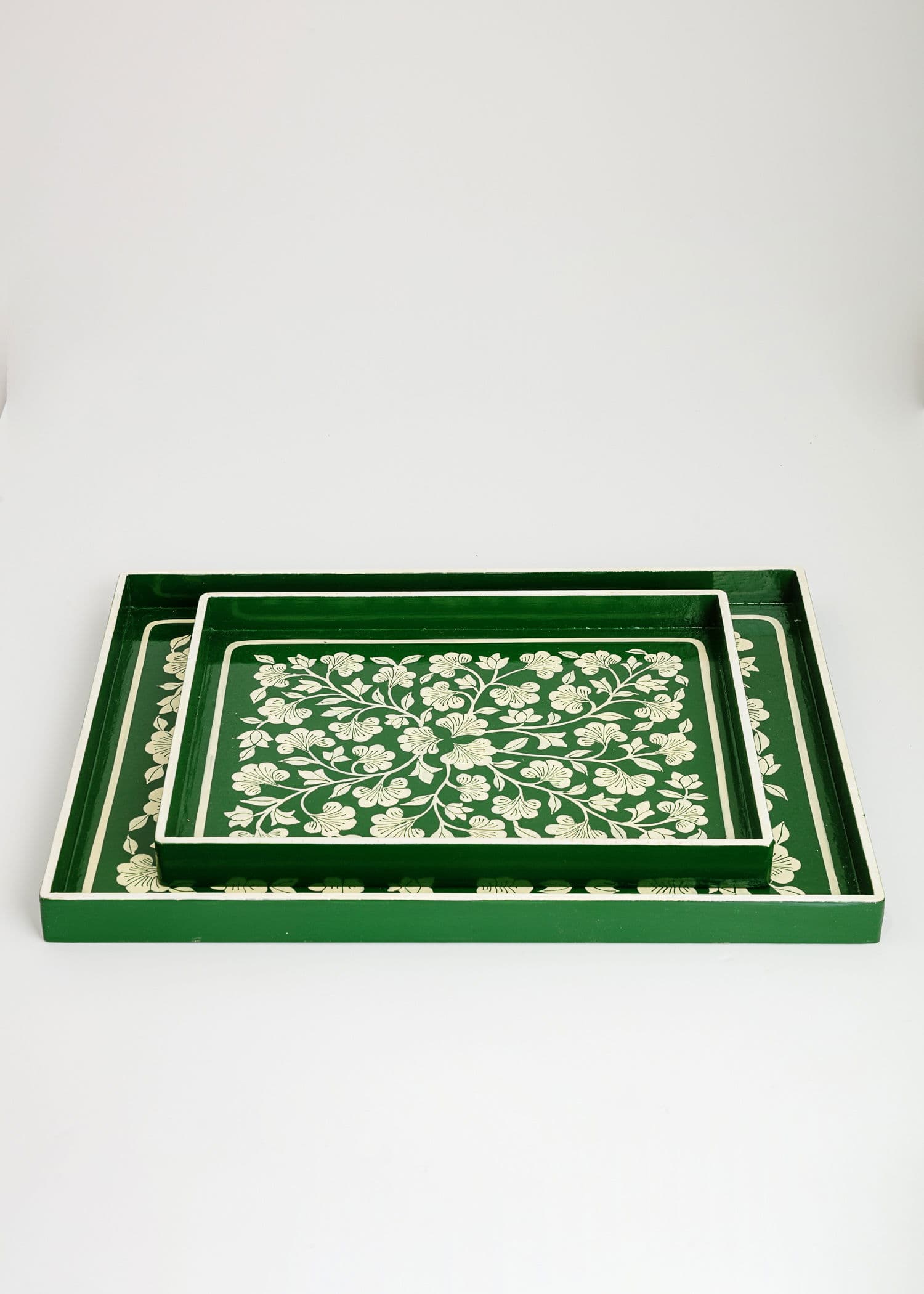 Handpainted Kashmir tray S - GREEN