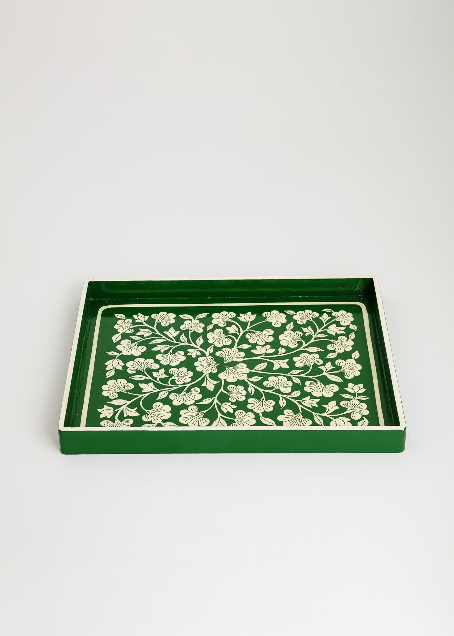 Handpainted Kashmir tray S - GREEN