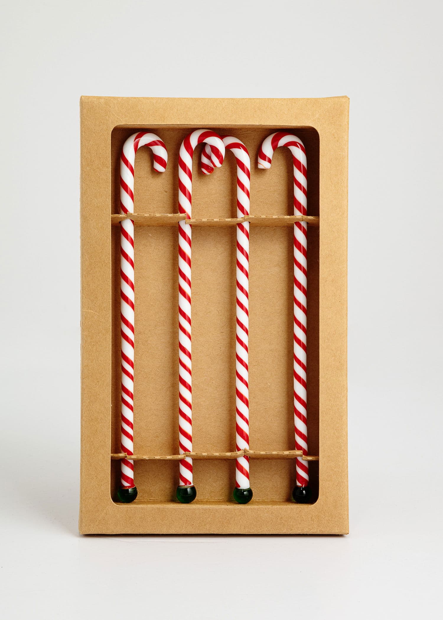 Drink Stirrer 4p - Candycane Redwhite