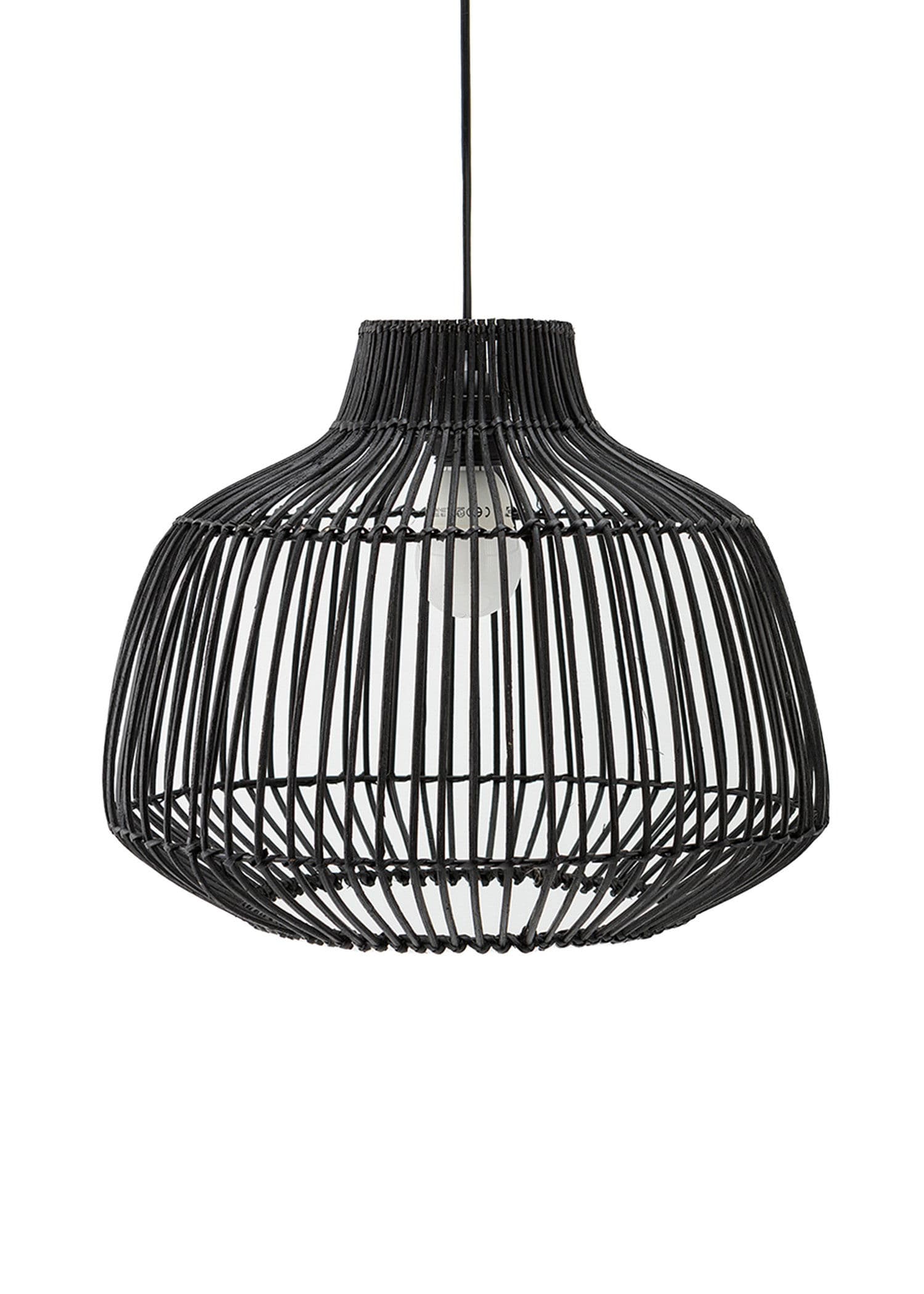 ZEBI RATTAN LAMP - Black