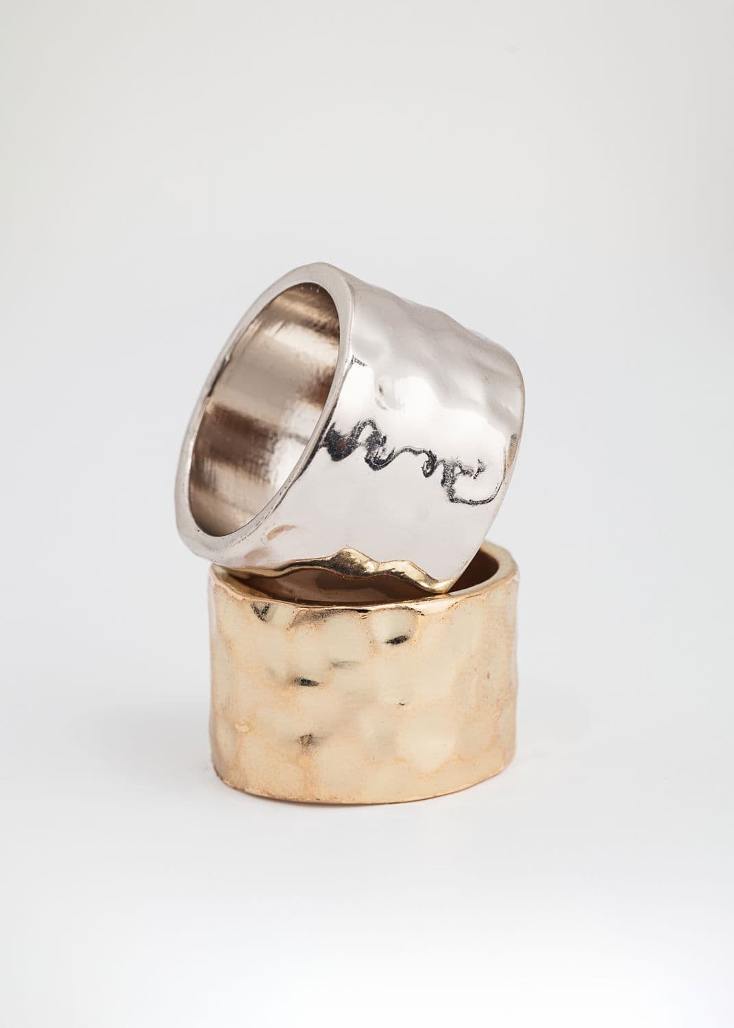 HAMMERED RING  - Silvershiny