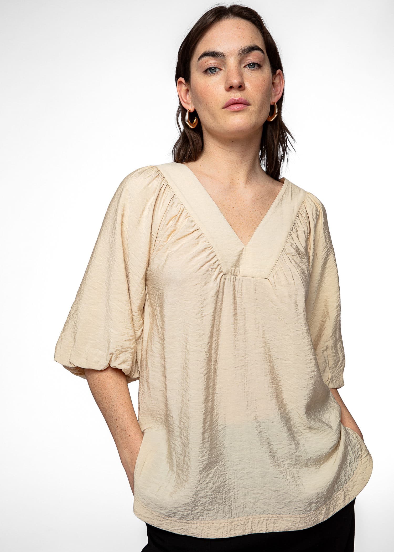 ALLEGRA BLOUSE - BEIGE