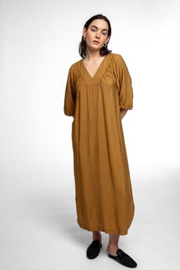 ALLEGRA DRESS - BROWN