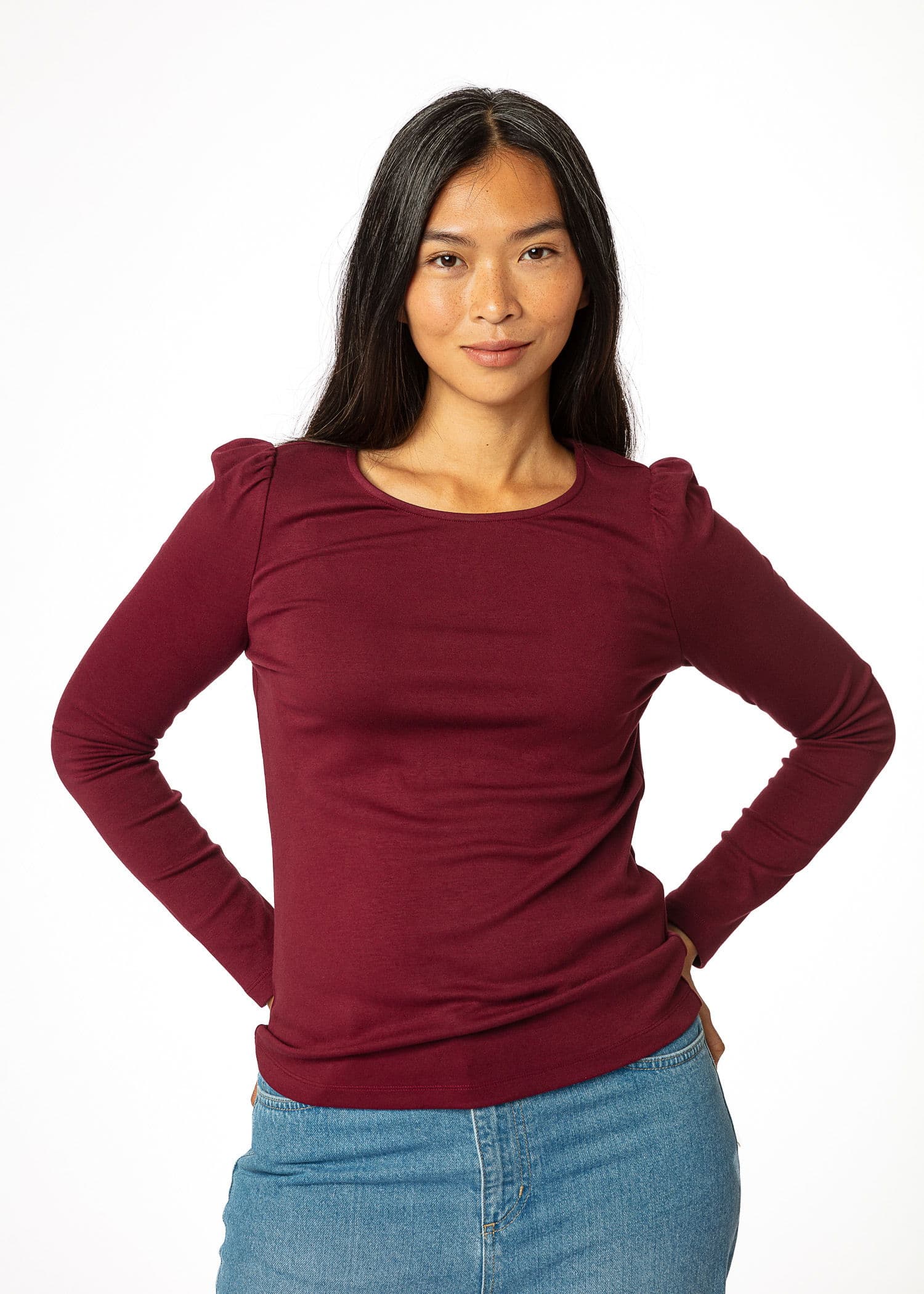 GWEN LS - BURGUNDY