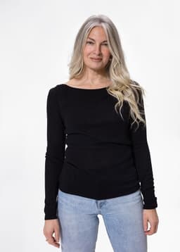 SABINE KNITTED TOP - Black