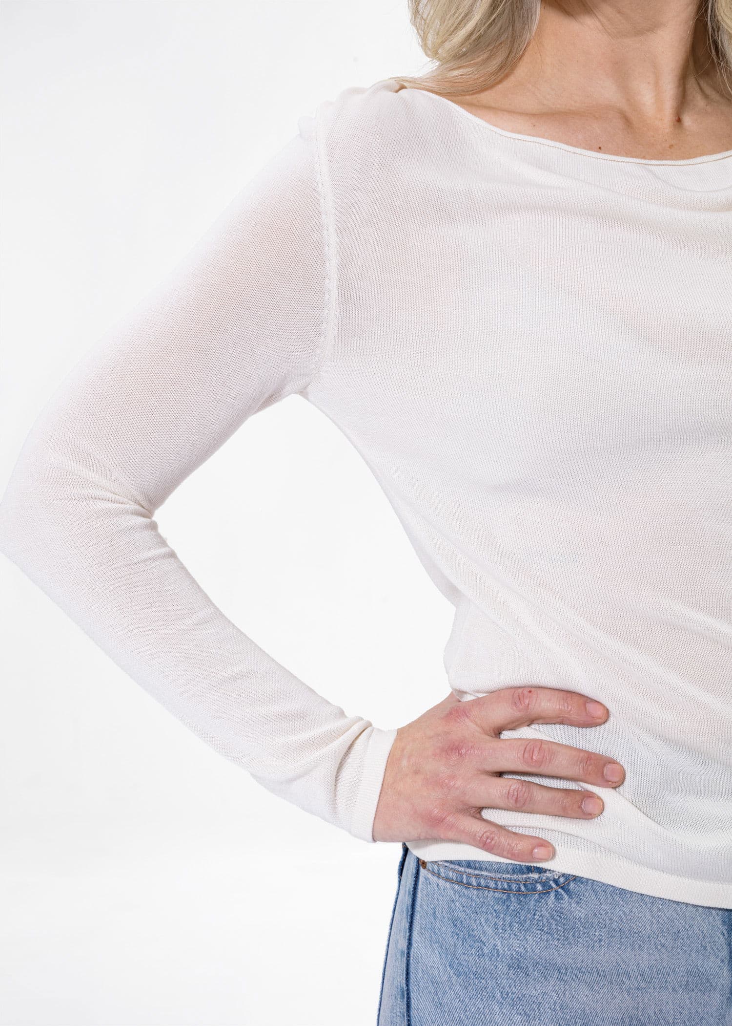 SABINE KNITTED TOP - WHITE