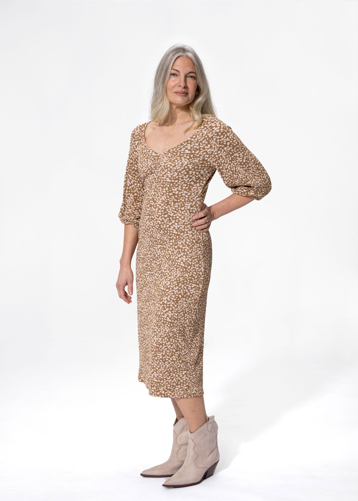 Lora Dress - BROWN