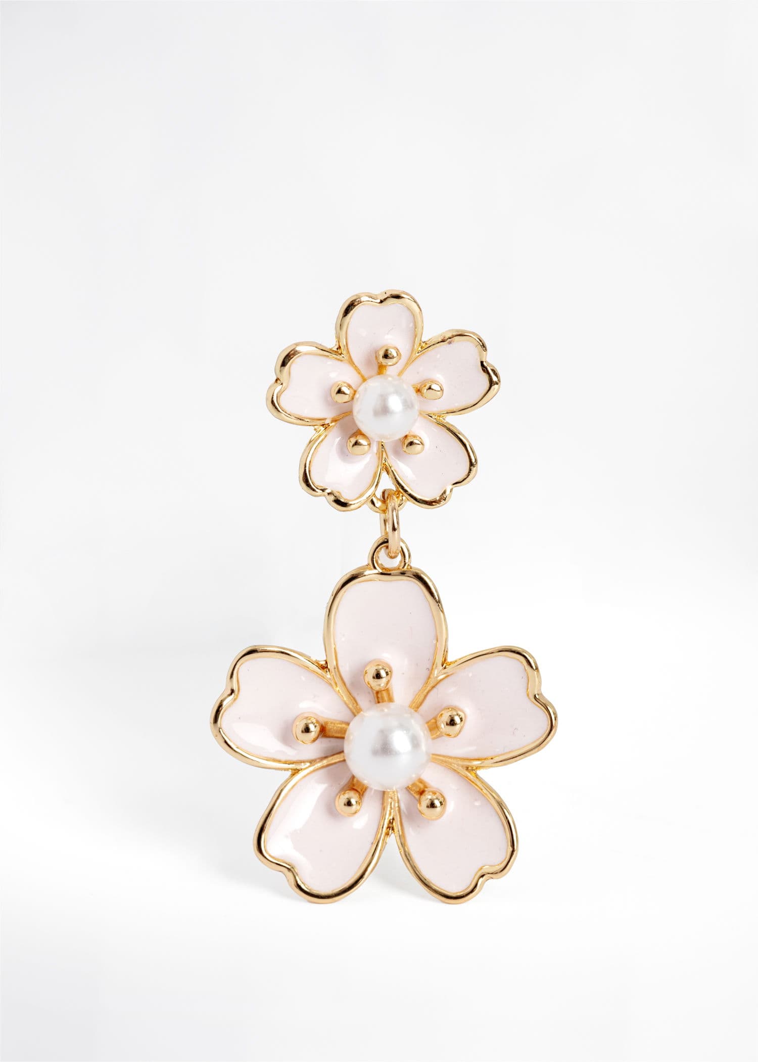 FLORAL EARRINGS  - PINK
