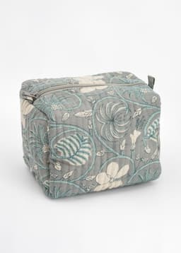 Viny Box Pouch - FLORALSWIRLBLUE